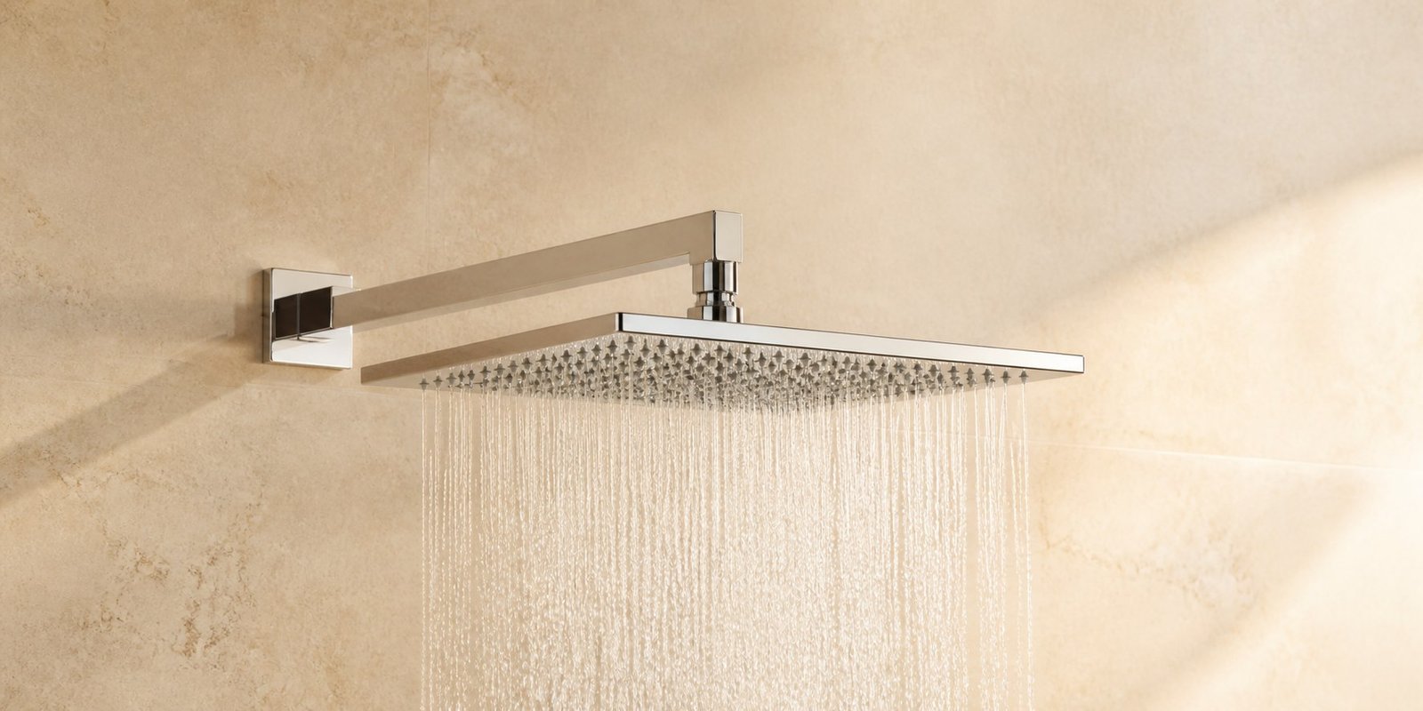 Square rainfall shower